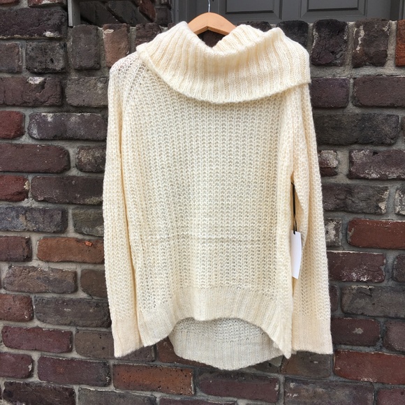By Together You & I Cowl Neck cream sweater NWT - Picture 3 of 4